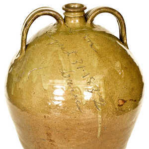 Important Double-Handled Stoneware Jug by Dave (August 31, 1852), Edgefield District, SC