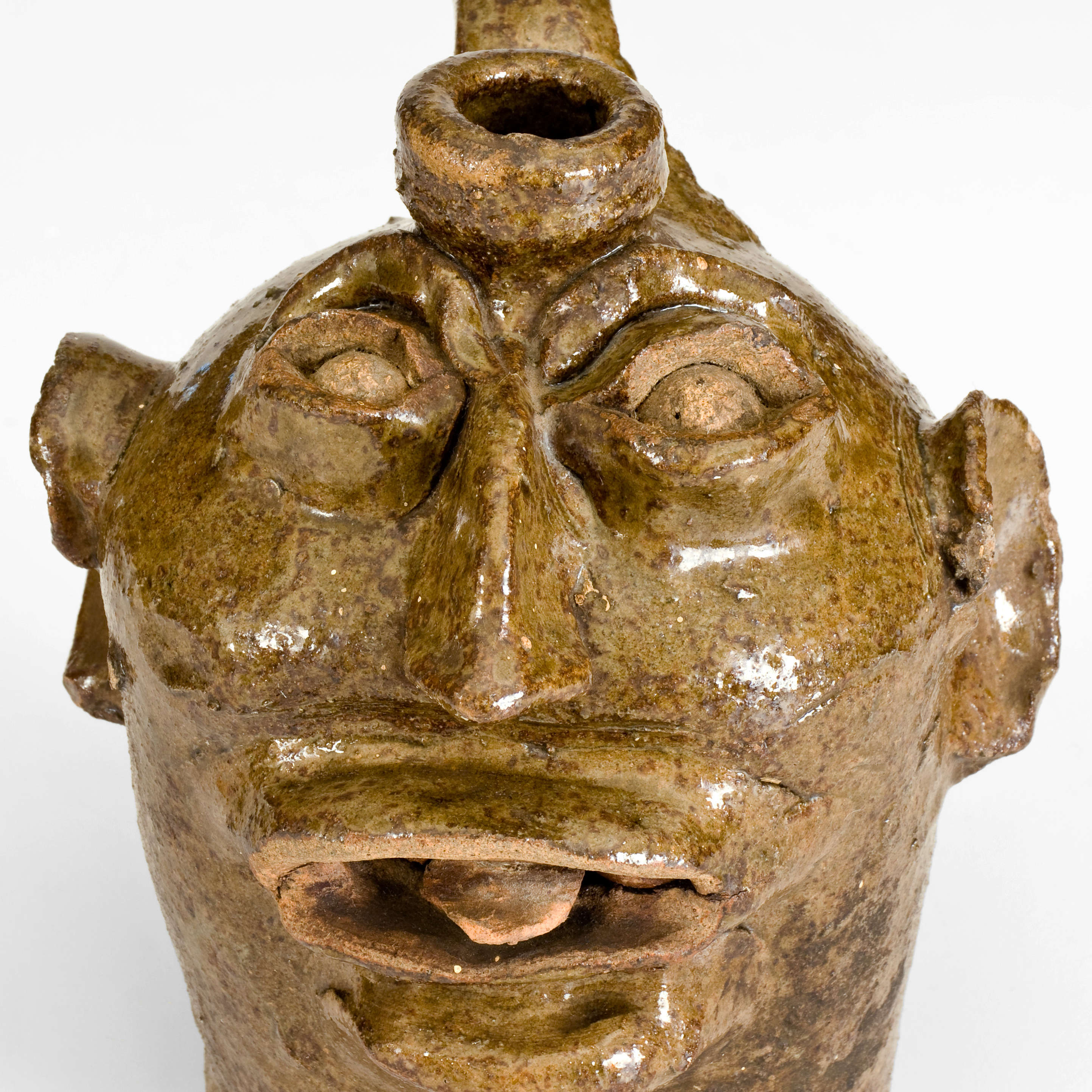 Stoneware Face Jug, Lewis Miles Stony Bluff Manufactory, Horse Creek Valley, Edgefield District, SC, c1855-1865