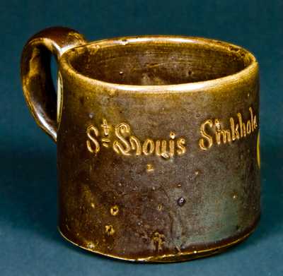 St. Louis Sinkhole Quail Frog Mug by Anna Pottery, Anna, Illinois