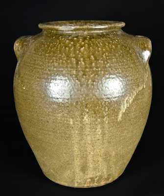 Eight-Gallon Alkaline-Glazed Stoneware Jar Stamped D S, Daniel Seagle, Vale, Lincoln County, NC