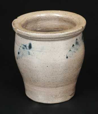 Miniature Stoneware Jar with Cobalt Decoration att. D. Ack, Mooresburg, PA