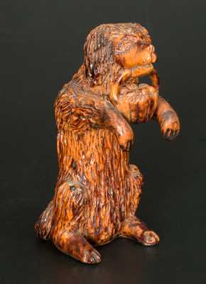 Exceptional Rare Fetching Dog with Basket of Apples att. Solomon Bell, Strasburg, VA