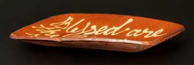 Very Important Norwalk, CT, Redware Loaf Dish, 