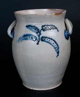 Morgan & Amoss/ makers / Pitt Street / Baltimore / 1821 Stoneware Jar