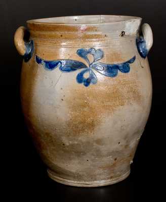 3 Gal. Manhattan Stoneware Jar w/ Incised Decoration, circa 1810