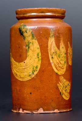 Redware Jar attrib. Nathaniel Seymour, West Hartford, CT, circa 1800-30