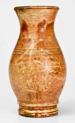 Shenandoah Valley Redware Vase with Eagle Decoration by J. Eberly, Strasburg, VA