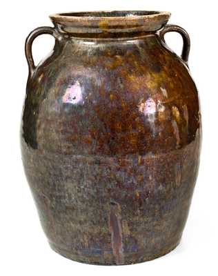 Rare JBL (Jesse Bradford Long, Crawford County, GA) Double-Handled Stoneware Jar