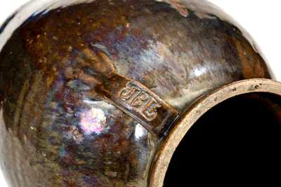 Rare JBL (Jesse Bradford Long, Crawford County, GA) Double-Handled Stoneware Jar