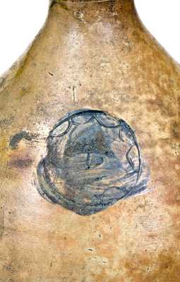 Rare Stoneware Sun Face Jug, Xerxes Price (NJ) or Josiah Chapman (Troy, NY)