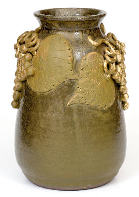 Lanier Meaders (Cleveland, Georgia) Stoneware Vase with Applied Decoration