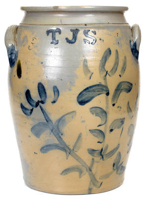 T J S (Thomas J. Suttle, Perryopolis, PA) Stoneware Jar