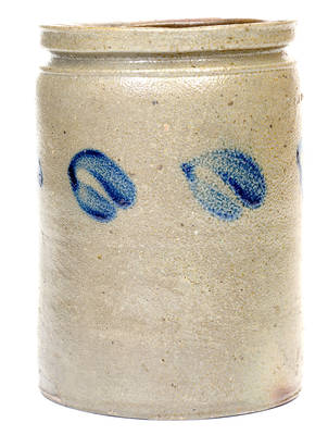 Rare 1/2 Gal. G. & A. BLACK, Somerfield, PA Decorated Stoneware Jar