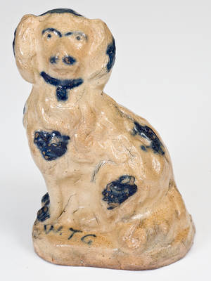 W T G (William T. Good at the F.H. Cowden Pottery, Harrisburg, PA) Stoneware Spaniel