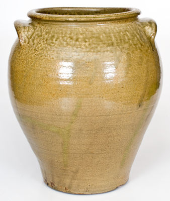 Six-Gallon Alkaline-Glazed Stoneware Jar, attributed to Harry at Pottersville, Edgefield District, SC, circa 1839-1843