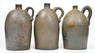 Lot of Three: Western PA Stoneware Jugs with Stenciled PITTSBURGH Advertising