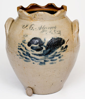 W * GAY / UTICA Stoneware Jar for John Quincy Adams