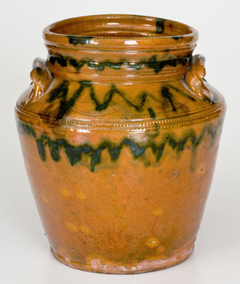 Edward William Farrar, Middlebury, Vermont Redware Jar, circa 1825-1835