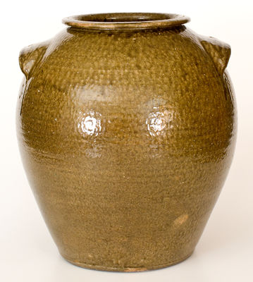 Ten-Gallon Alkaline-Glazed Stoneware Jar, Stamped D S, Daniel Seagle, Lincoln County, NC, circa 1840