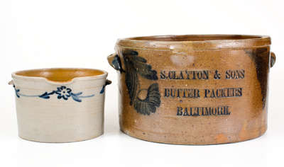 Monumental S. CLAYTON & SONS / BUTTER PACKERS / BALTIMORE Butter Crock