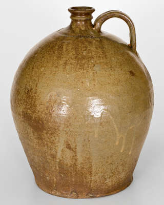 Three-Gallon Stoneware Jug Incised Lm (David Drake at Lewis Miless Stony Bluff Manufactory, Horse Creek Valley, Edgefield District, SC)