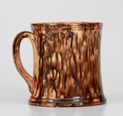 JOHN BELL (Waynesboro, PA) Redware Mug w/ Profuse Glaze