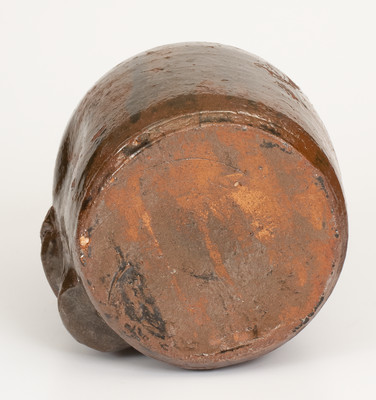 Rare Glazed Early-Period Stoneware Face Jug, attrib. Brown Family, Atlanta, GA or Arden, NC, first quarter 20th century