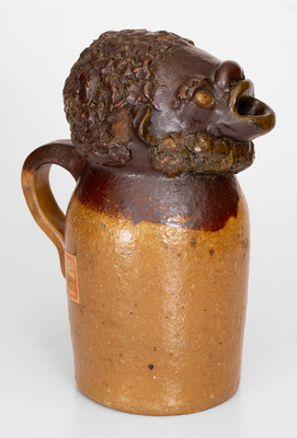Very Rare Florida or Alabama Stoneware Face Jug, late 19th century
