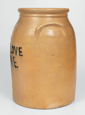 Very Rare BROWN BROS. / HUNTINGTON, Long Island Stoneware Jar Inscribed 
