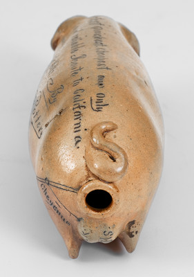 Rare Anna Pottery Stoneware Pig Flask w/ 