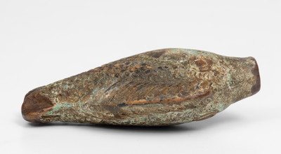 Moravian Redware Fish Flask (Salem, North Carolina), probably Excavated