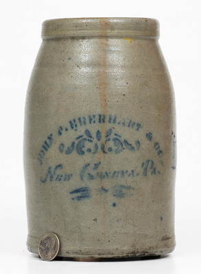 Scarce JOHN P. EBERHART & CO. / NEW GENEVA, PA Stoneware Jar