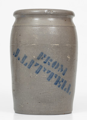 Scarce Half-Gallon FROM / J. LITTELL (Greensboro, PA) Stoneware Jar