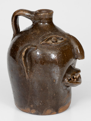 Fine Brown Pottery (Arden, North Carolina) Stoneware Face Jug, c1925-1930