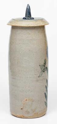 Exceptional Large Lidded Vase attrib. Arie Meaders, Cleveland, Georgia, circa 1965