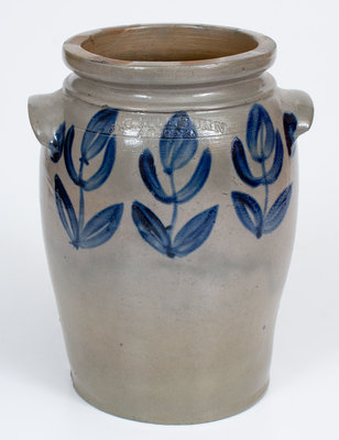 B.C. MILBURN / ALEXA (Alexandria, VA) Stoneware Jar w/ Bold Cobalt Decoration