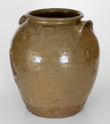 Alkaline-Glazed Stoneware Jar Inscribed 