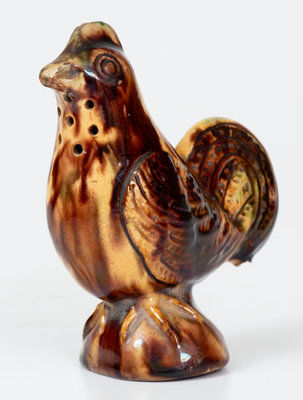 Fine Moravian Redware Chicken Caster, Salem, North Carolina, early 19th century