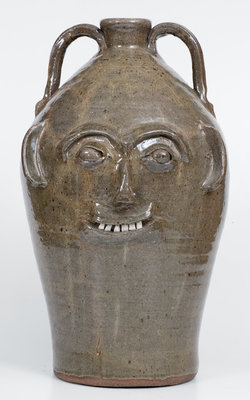 Very Rare and Important Oversized Burlon B. Craig (Vale, NC) Face Jug