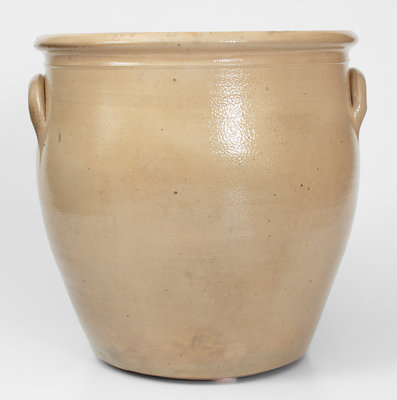 4 Gal. W. H. FARRAR / GEDDES, NY Stoneware Jar w/ Slip-Trailed Floral Decoration
