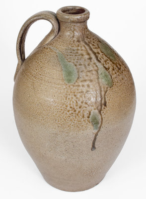 Very Fine J.A.C. (John A. Craven, Randolph County, NC) Stoneware Jug w/ Salt Drips