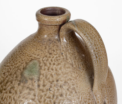 Very Fine J.A.C. (John A. Craven, Randolph County, NC) Stoneware Jug w/ Salt Drips