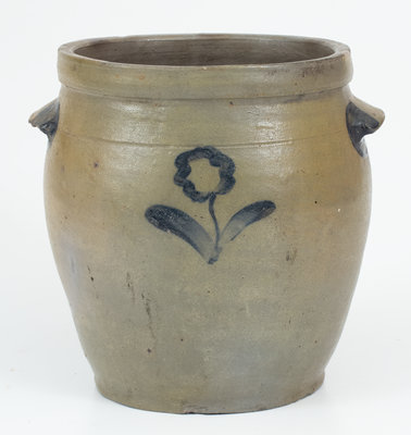 Very Fine J. SWANN / ALEXA. (John Swann, Alexandria, VA) Stoneware Jar with Floral Decoration