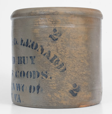 Exceptional RAVENSWOOD, W. VA Stoneware Advertising Jar, attrib. Palatine, WV