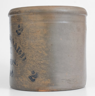 Exceptional RAVENSWOOD, W. VA Stoneware Advertising Jar, attrib. Palatine, WV