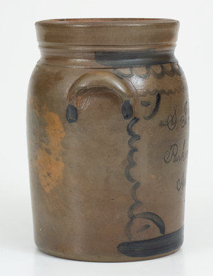 Exceptional Small-Sized Parkersburg, WV Stoneware Presentation Jar