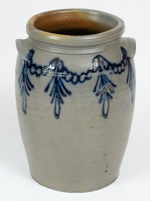 One-Gallon B.C. MILBURN (Alexandria, VA) Stoneware Jar w/ Slip-Trailed Decoration