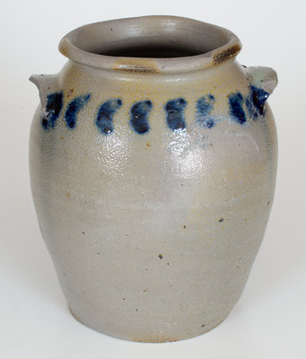 Very Rare J. SWANN / ALEXA (Alexandria, Virginia) Cobalt-Decorated Stoneware Jar, c1820