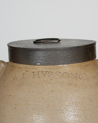 Scarce A.L. HYSSONG / BLOOMSBURG, PA Stoneware Batter Pail