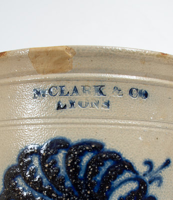 Three-Gallon N. CLARK & CO / LYONS Stoneware Jar